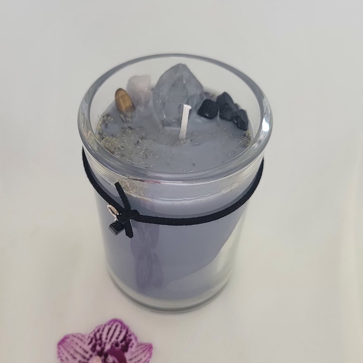 Calm & Soothe - Highland Velvet Crystal Candle, 6 Oz. Glass Tumbler